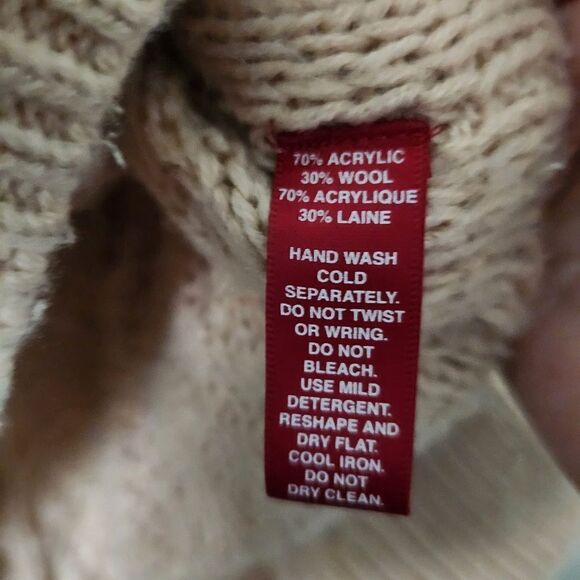 Saks Fifth Avenue Womens Chunky Oversized Cowl Neck Wool Blend Sweater  Small - Picture 8 of 8